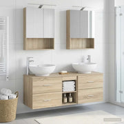 Set di mobili per il bagno 5 pcs Rovere Sonoma 3406961