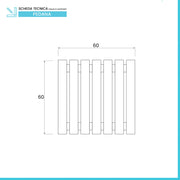 Pedana doccia 60x60 in legno massello per piatto doccia 80x80