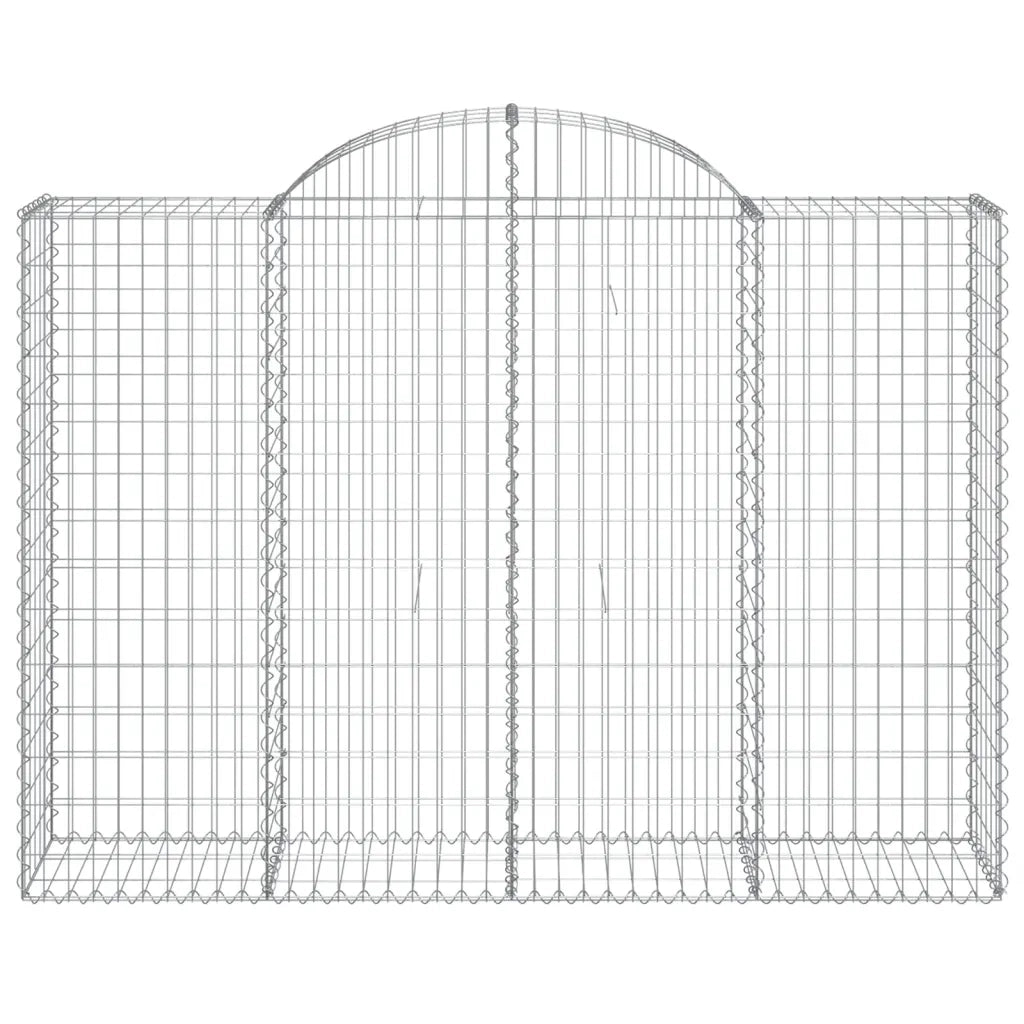 Cesti Gabbioni ad Arco 18 pz 200x50x140/160 cm Ferro Zincato 3146376