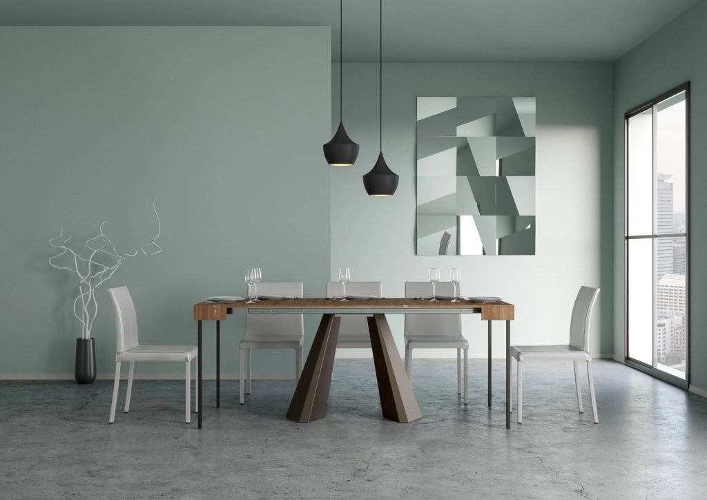 Consolle Allungabile 90-190x40x77 cm in Nobilitato Marrone