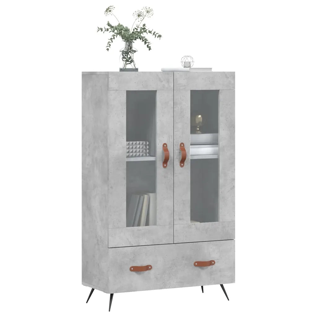 Credenza-Buffet-Armadio da cucina Grigio Cemento 69,5x31x115 cm in Legno Multistrato 108389