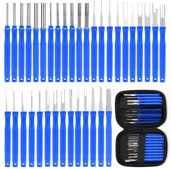 Strumento per rimozione pin 36 in dotazione Kit per rimozione pin e terminali Strumento per rimozione pin Giretto per rimozione pin e terminali Kit per rimozione pin e stecche Strumento per rimozione pin e stecche Kit per rimozione pin e stecche