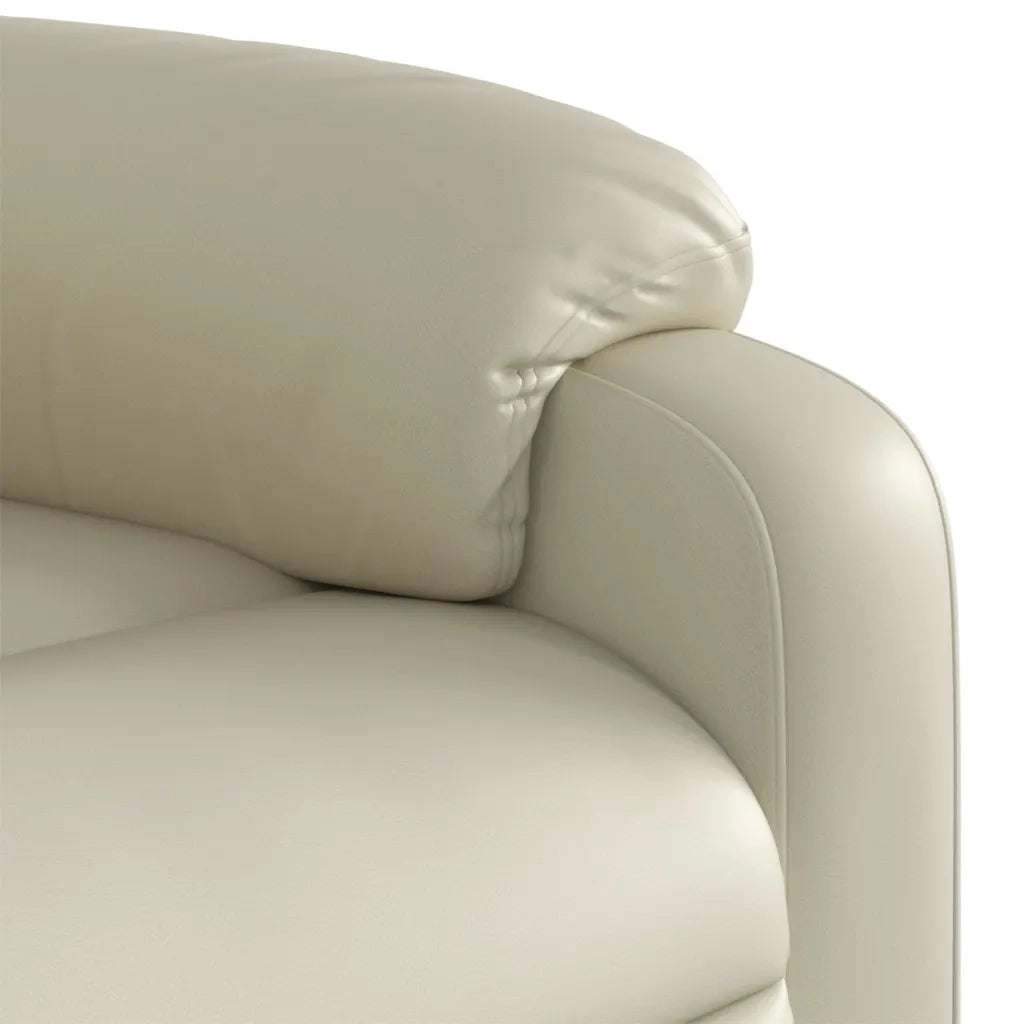 Divano Sedia-Poltrona Reclinabile Crema in Similpelle 294104