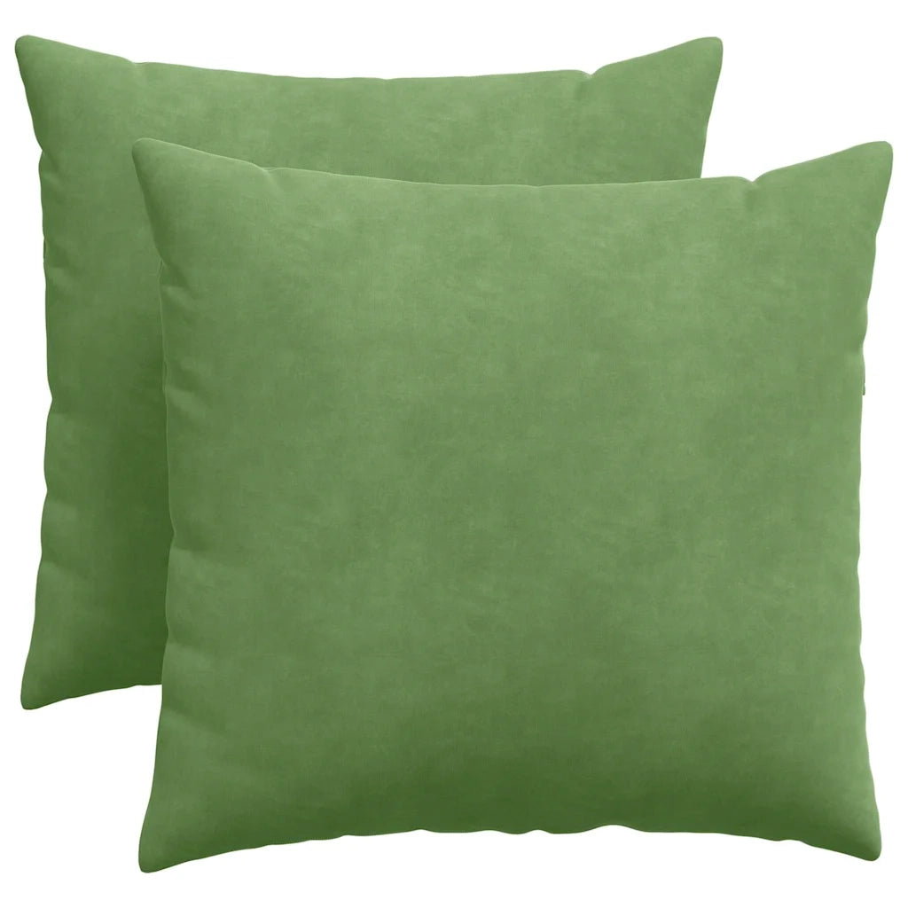 Cuscini da Divano 2 pz-Set di 2 Cuscini per Sofa Verde chiaro 50 x 50 cm