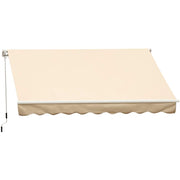 TENDA DA SOLE A MANOVELLA CON COPERTURA IMPERMEABILE 400 X 250 CM COLORE BEIGE