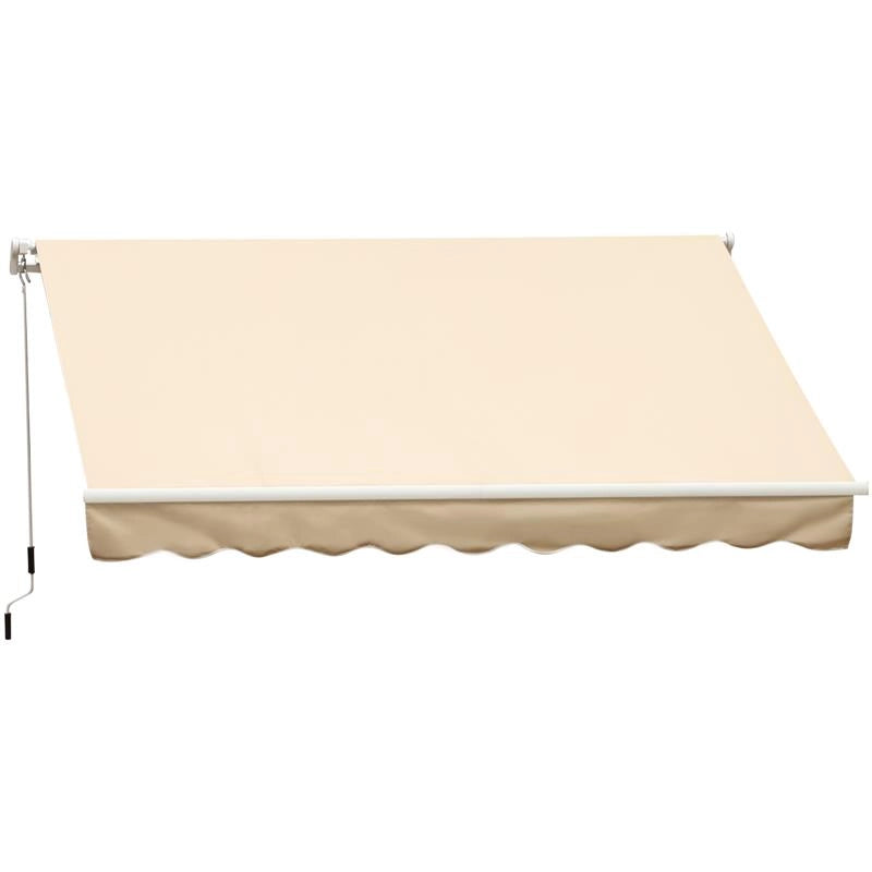TENDA DA SOLE A MANOVELLA CON COPERTURA IMPERMEABILE 400 X 250 CM COLORE BEIGE