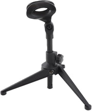 Sostegno per Microfono Regolabile - Uso da Scrivania o da Appoggio - Portatile/Ridotto - Altezza 20,5-27 cm - Plastica - Adatto per Conferenze - Supporto per Microfono
