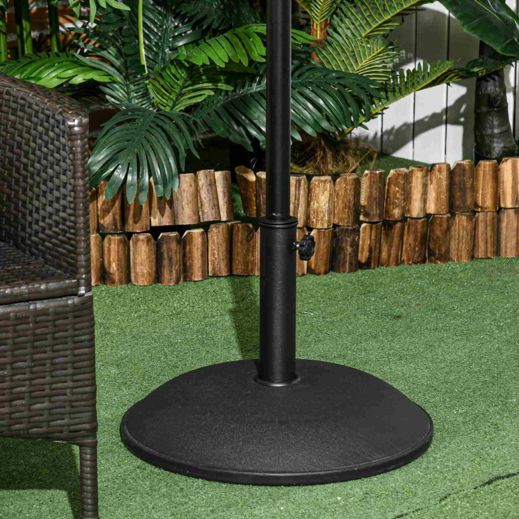Base per ombrellone rotonda in cemento ¨C zephmum ¨C nero ?49x34.5cm 20kg