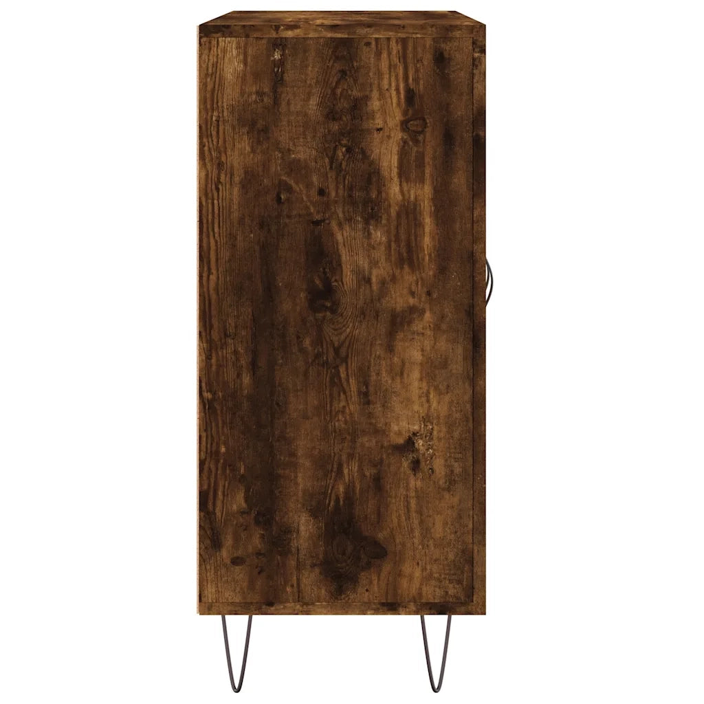 Credenza-Buffet-Armadio da cucina Rovere Fumo 90x34x80 cm in Legno Multistrato 459795