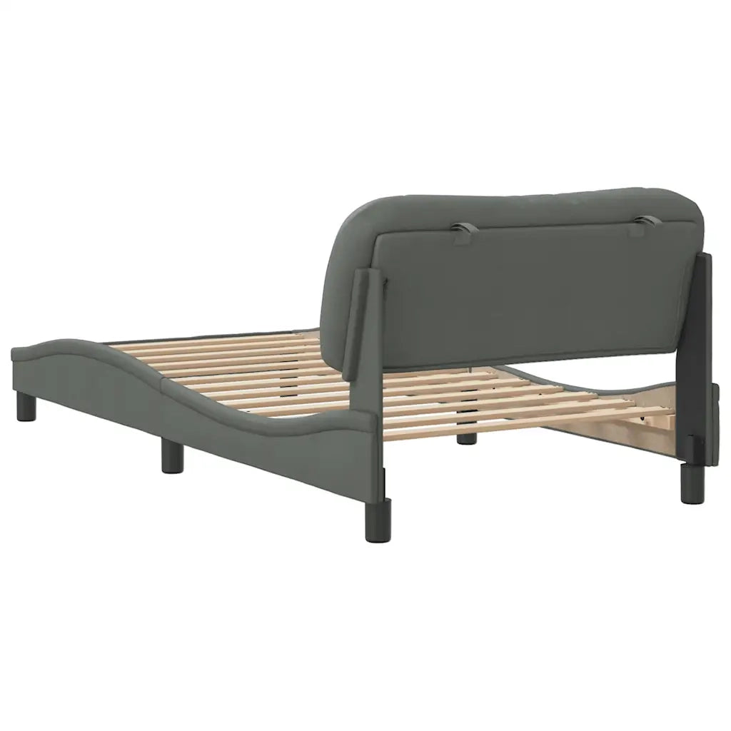 Giroletto senza Materasso Hvar Grigio Scuro 100x200 cm Tessuto 3207752
