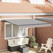 Tenda retrattile-Tenda parasole per balcone Grigio chiaro 300 x 250 cm