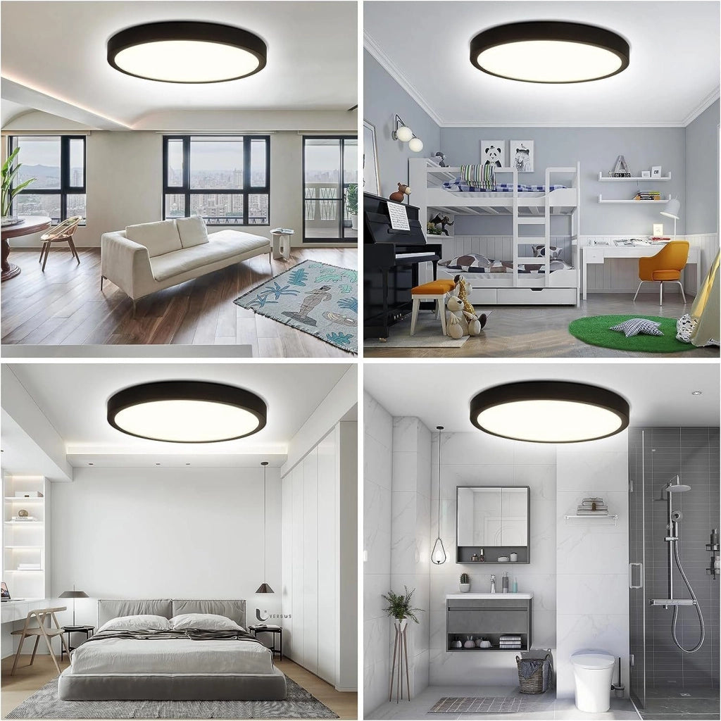 ZMH Lampada da soffitto plafoniera LED rotonda piatta 24W design moderno per soggiorno camera letto