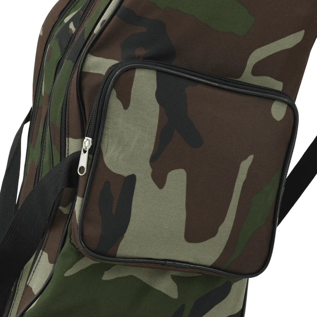 Borsa per Canna da Pesca Verde Mimetico 150 cm Tessuto Oxford