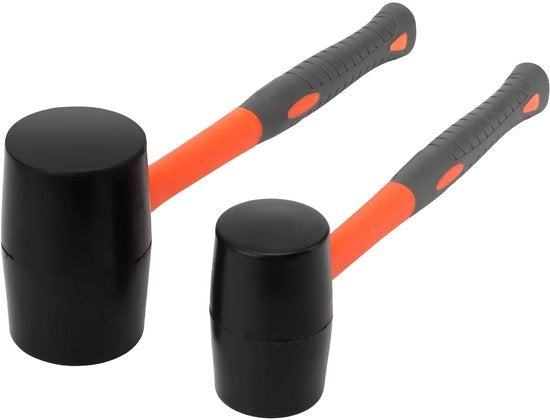Impugnatura in gomma - Set - 450 g/900 g - Impugnatura morbida - Antiscivolo - Fibra di vetro in vetroresina shockassorbente - Dimensioni compatte - Impugnatura per martello