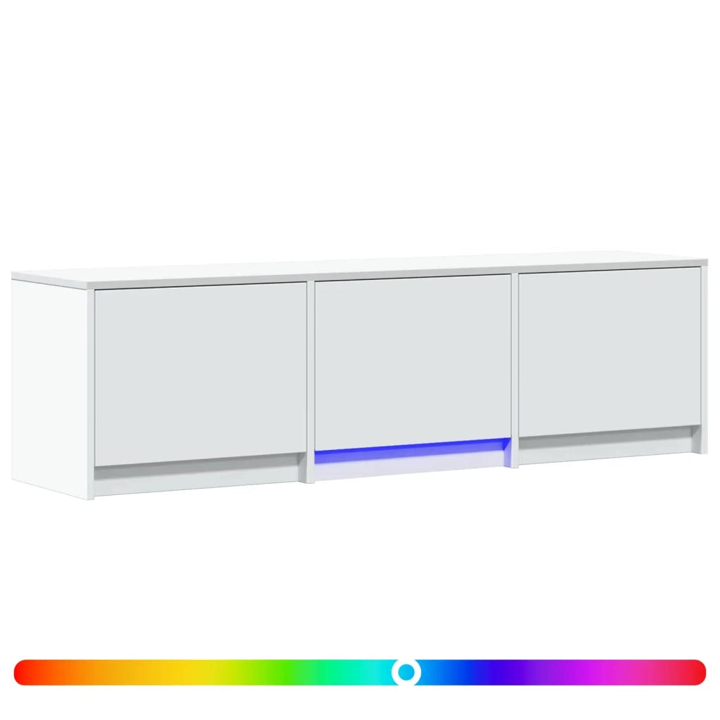 Mobile TV con LED-Credenza per TV Bianco 140 x 34 x 40 cm Legno ingegnerizzato