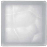 VETROMATTONE ONDULATO BIANCO SATINATO 19x19x8 cm - 6 pezzi