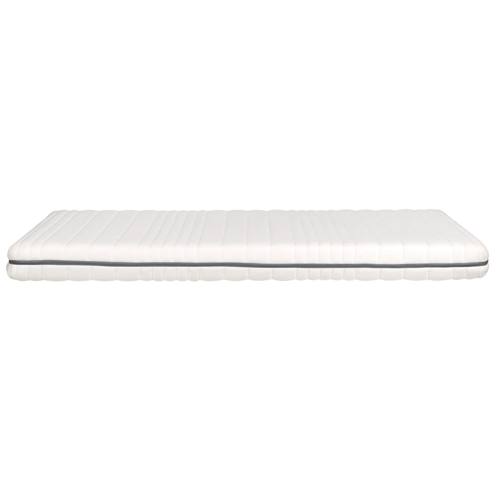 Materasso in schiuma bianco 90 x 200 cm Tessuto poliestere sfoderabile con cerniera EU Misura singola Medium Firm H2