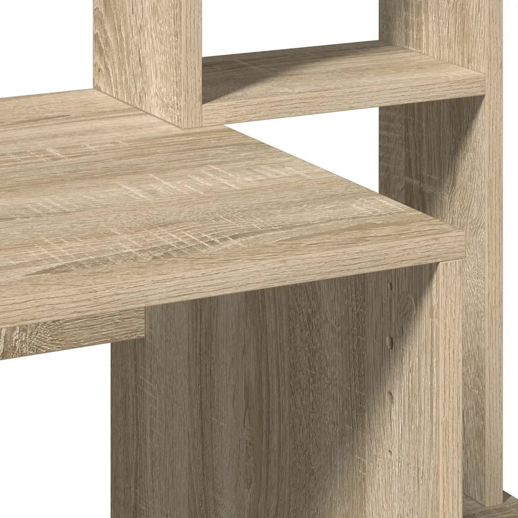 Scrivania Mensole Rovere Sonoma 100x45x140 cm Legno Multistrato