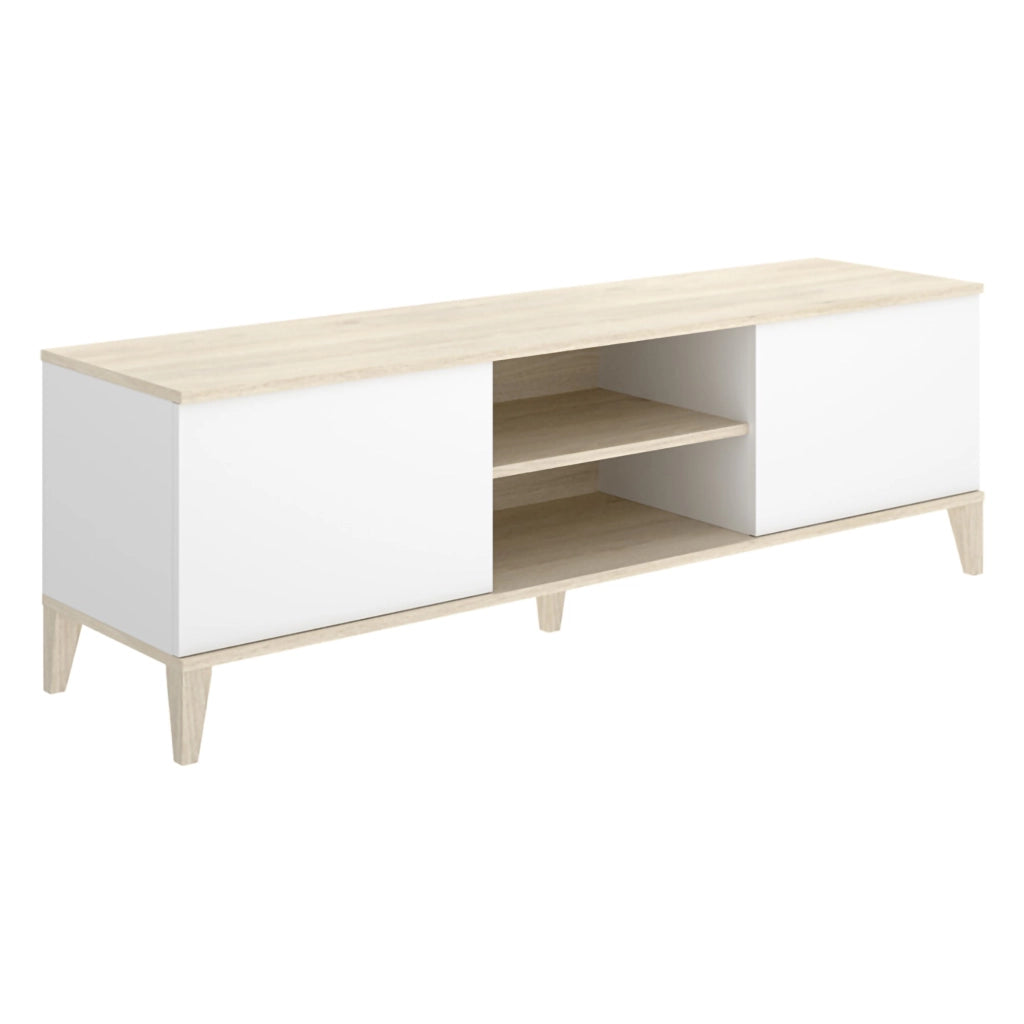 Altus, Mobile Porta tv 5 Ripiani, 40x150x48h cm Bianco