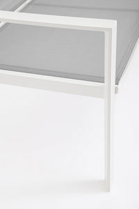 Set Tavolo e 3 Sedie da Giardino in Alluminio Kallen Bianco