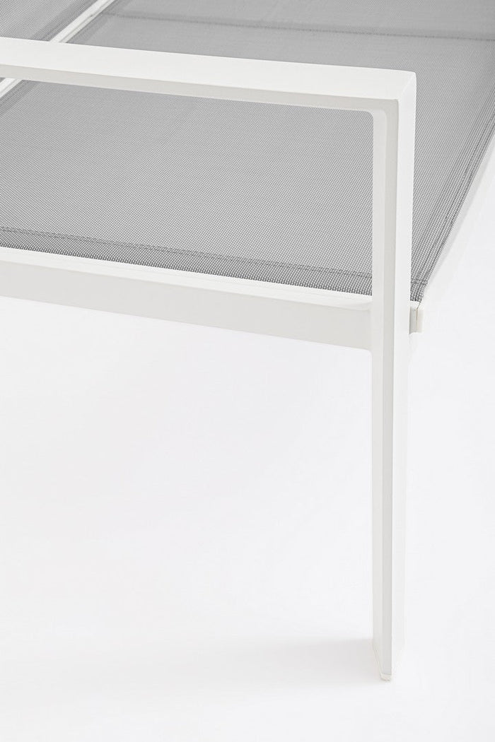 Set Tavolo e 3 Sedie da Giardino in Alluminio Kallen Bianco