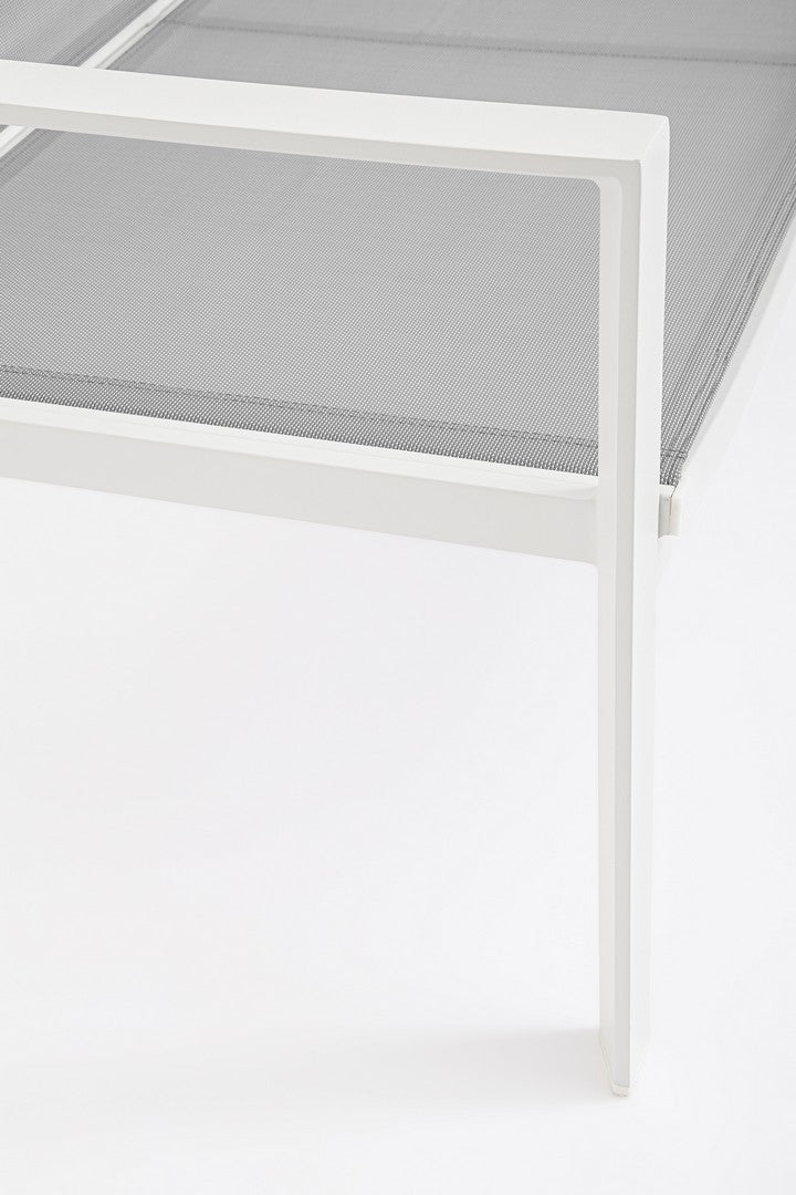 Set Tavolo e 3 Sedie da Giardino in Alluminio Kallen Bianco