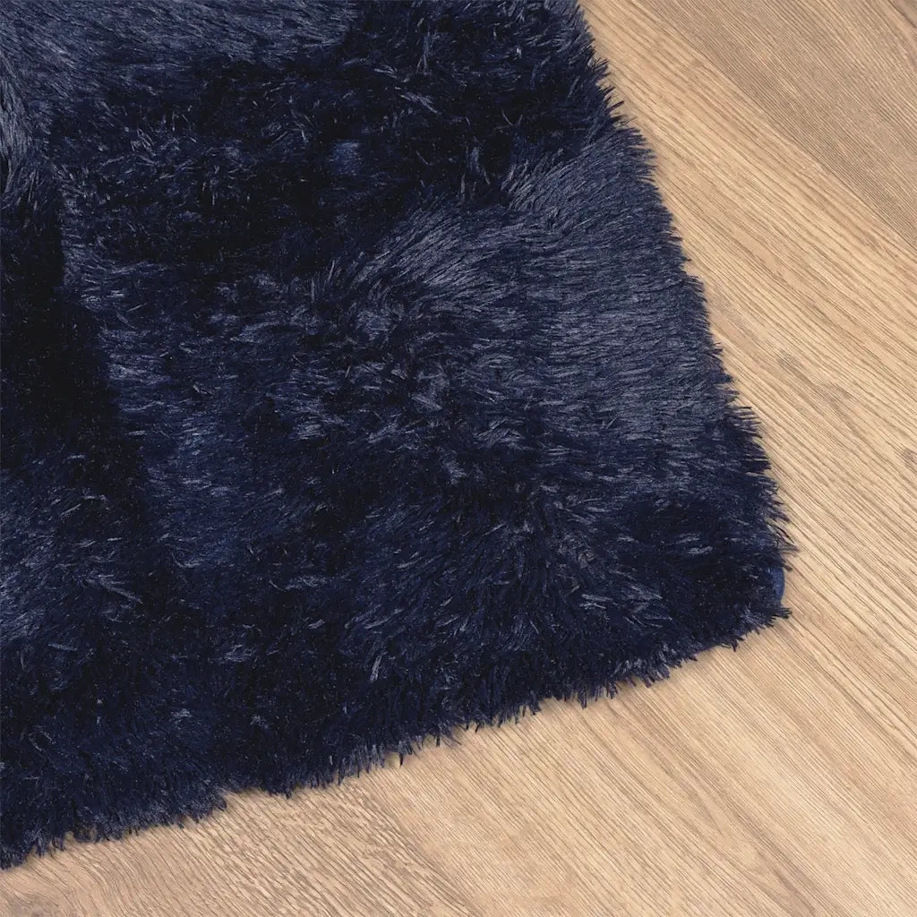 Tappeto Shaggy a Pelo Lungo NAVARRA Blu Marino 130x200 cm