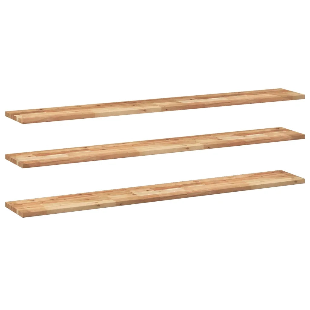 Mensole da Parete 3 pz 140x20x2 cm Legno Acacia Rifinito a Olio 3279517