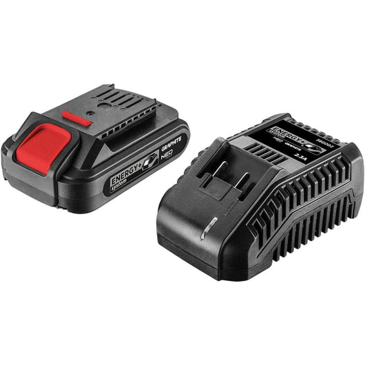 Topex 58ge131 set batteria 2ah c con caricabatteria ds