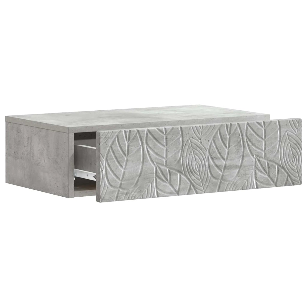 Tavolino da Parete Laterale Grigio Cemento 59 x 34,5 x 17 cm 898828