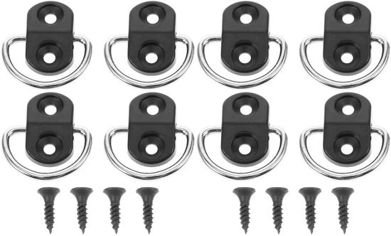 Accessori per auto - 8 pezzi - Materiale ecologico - Grappini per rete di caricamento - Installazione facile - 3,5 x 3 x 1 cm - Adatto per bagagliaio - Grappini di carico