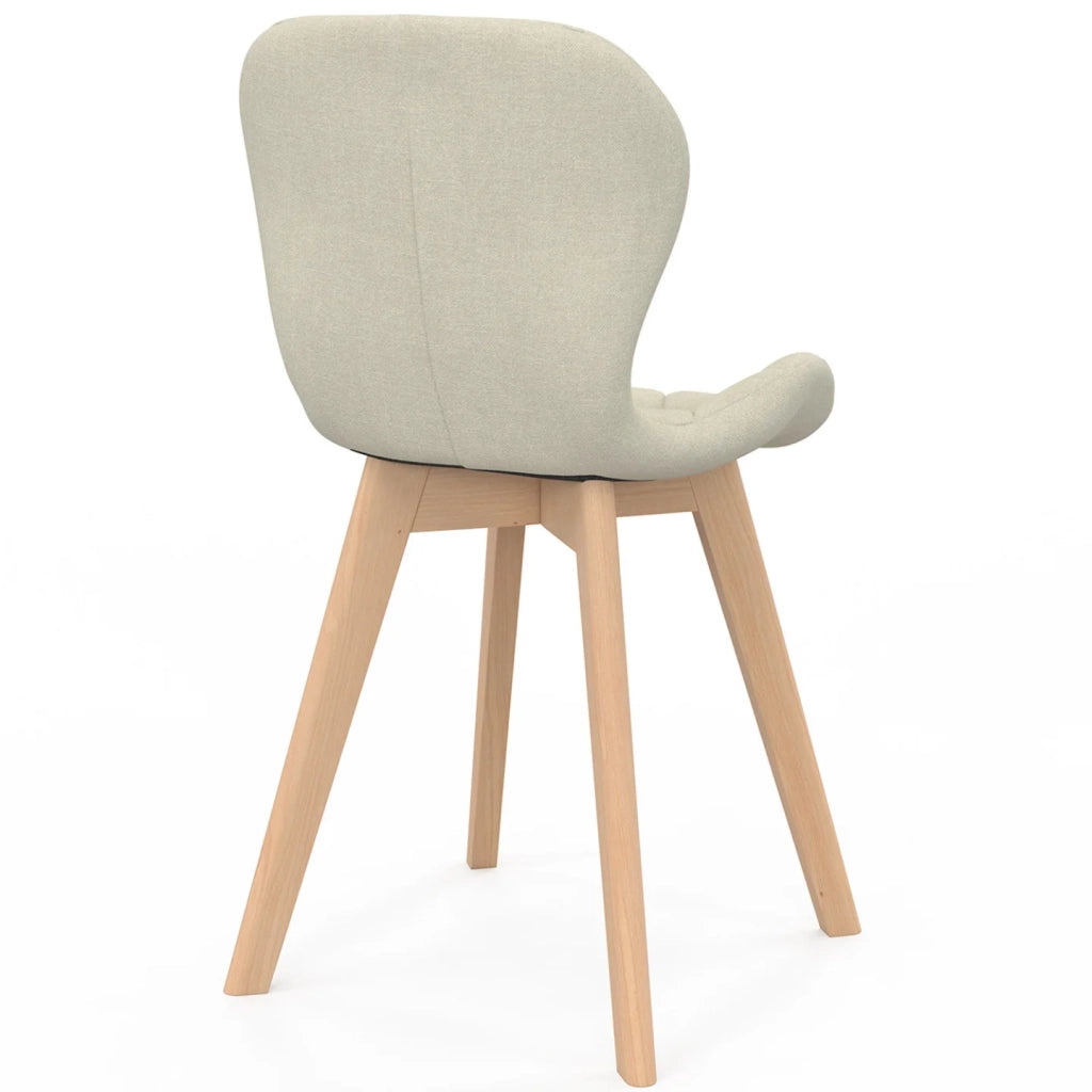 IDMarket - Set di 6 sedie ROBINE in tessuto misto grigio scuro x2, terracotta x2, beige x2