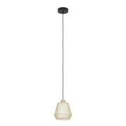 Lampadario A Sospensione Moderno Ciudadela Acciaio Nero Ottone 1 Luce E27