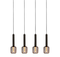 Lampadario Contemporaneo Dulwich Acciaio Nero 4 Luci E27