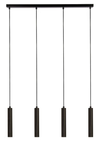 Lampadario Contemporaneo Dulwich Acciaio Nero 4 Luci E27