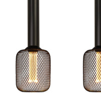 Lampadario Contemporaneo Dulwich Acciaio Nero 4 Luci E27