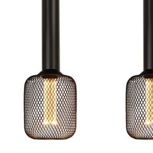 Lampadario Contemporaneo Dulwich Acciaio Nero 4 Luci E27