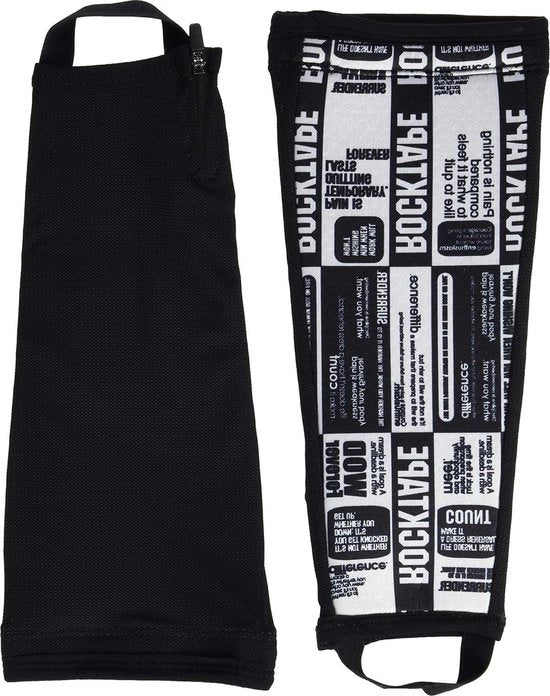 Scheenbeschermers per Sport - Ideali per mountain bike e trail running - Nero/bianco - L 2 pezzi