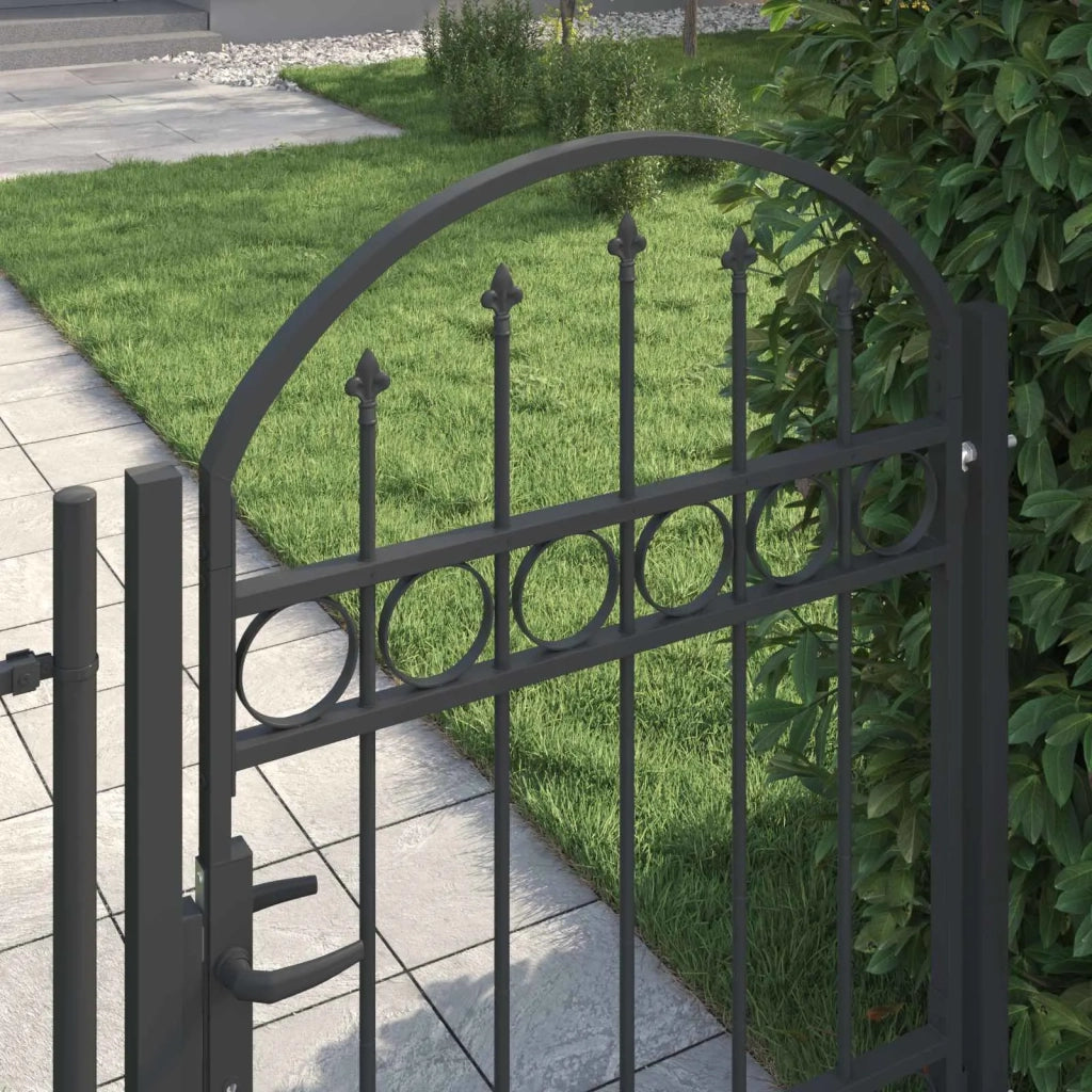 Cancello per recinzione con blocco Assen Grigio 100 x 125 cm 42008926