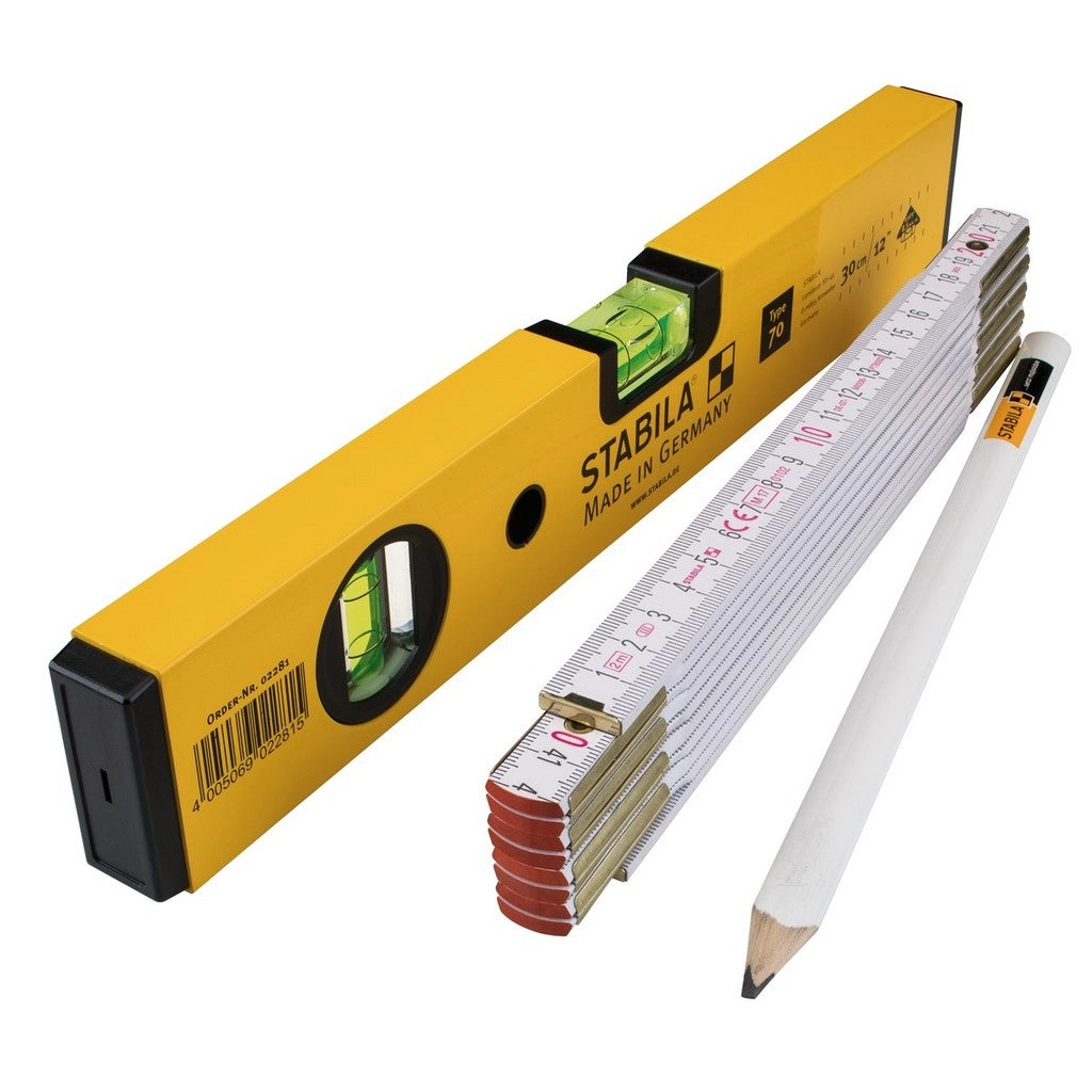 STABILA WASSERWAAGE-SET CLASSIC KIT 70-3-30 3-TEILING