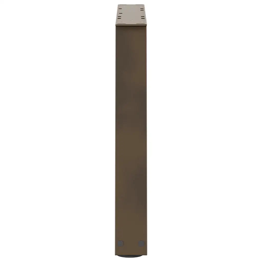 vidaXL Gambe per Tavolino da Caffè a Forma di V 2 pz Acciaio Naturale 70x(42-43,3) cm Acciaio