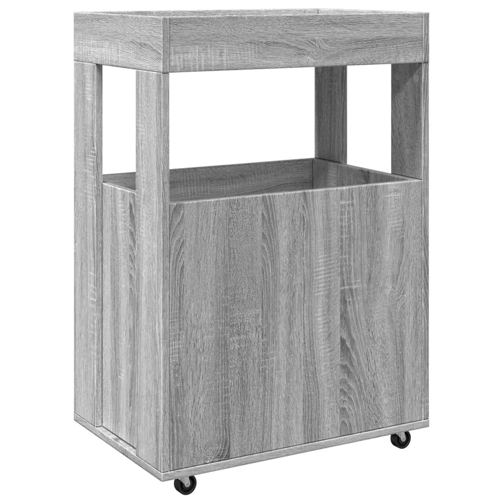 Carrello Bar Grigio Sonoma 60x39,5x89 cm in Legno Multistrato 848274