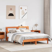 vidaXL Giroletto senza Materasso Marrone Cera 140x200cm Massello Pino