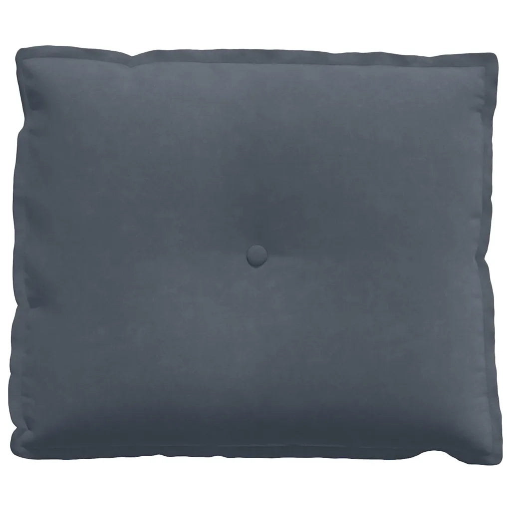 Cuscino per Schiena | Cuscino dorsale Grigio scuro 60 x 50 cm Tessuto in Cords