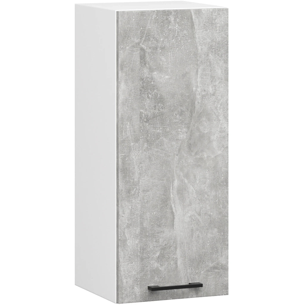 Mobile da cucina pensile sistema AKORD OLIWIA 30 cm H720 Bianco inserto frontale Cemento Grigio Cemento 1 anta 30x30x72 cm