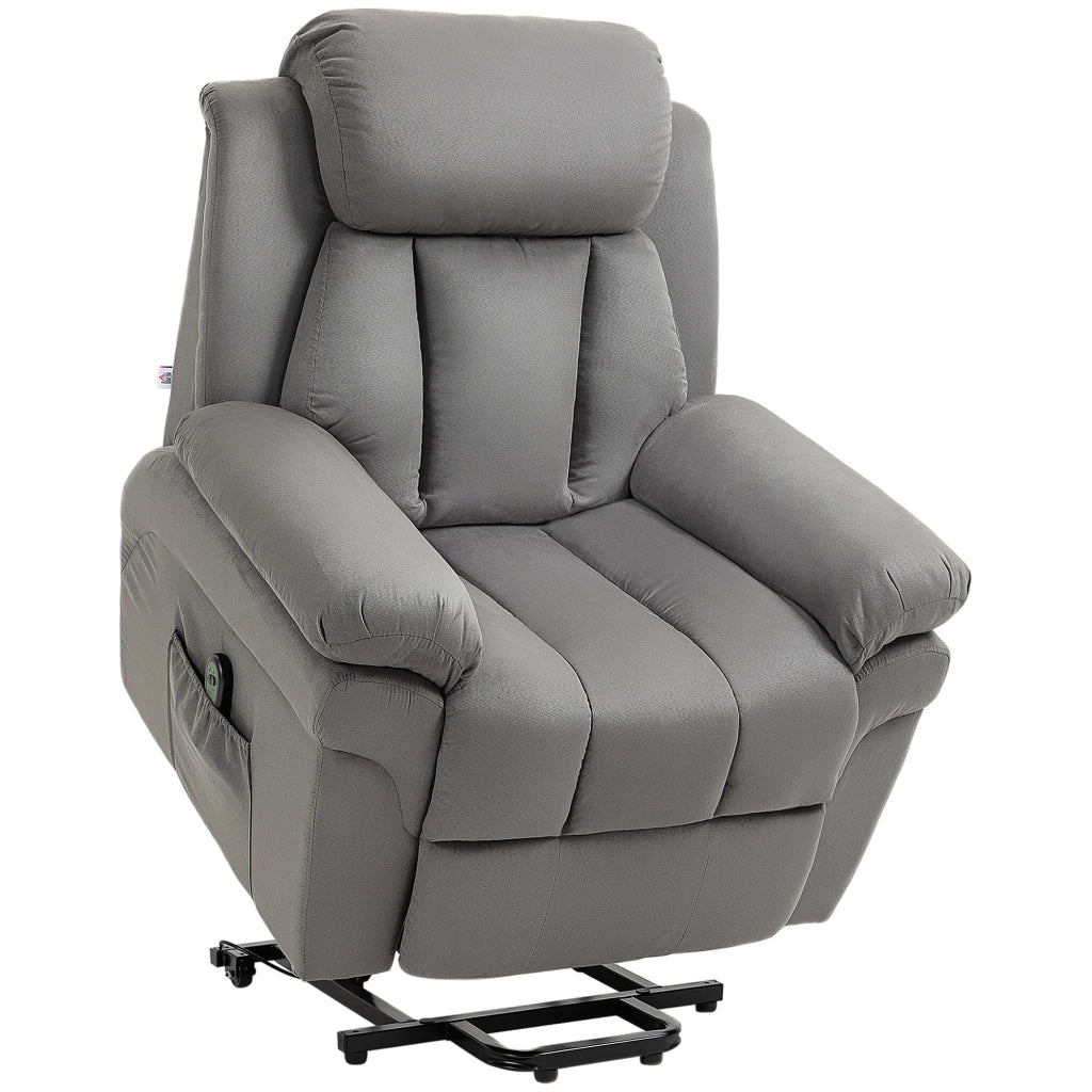 Poltrona Reclinabile Elettrica Massaggiante ¨C Minimal ¨C Grigio Tessuto