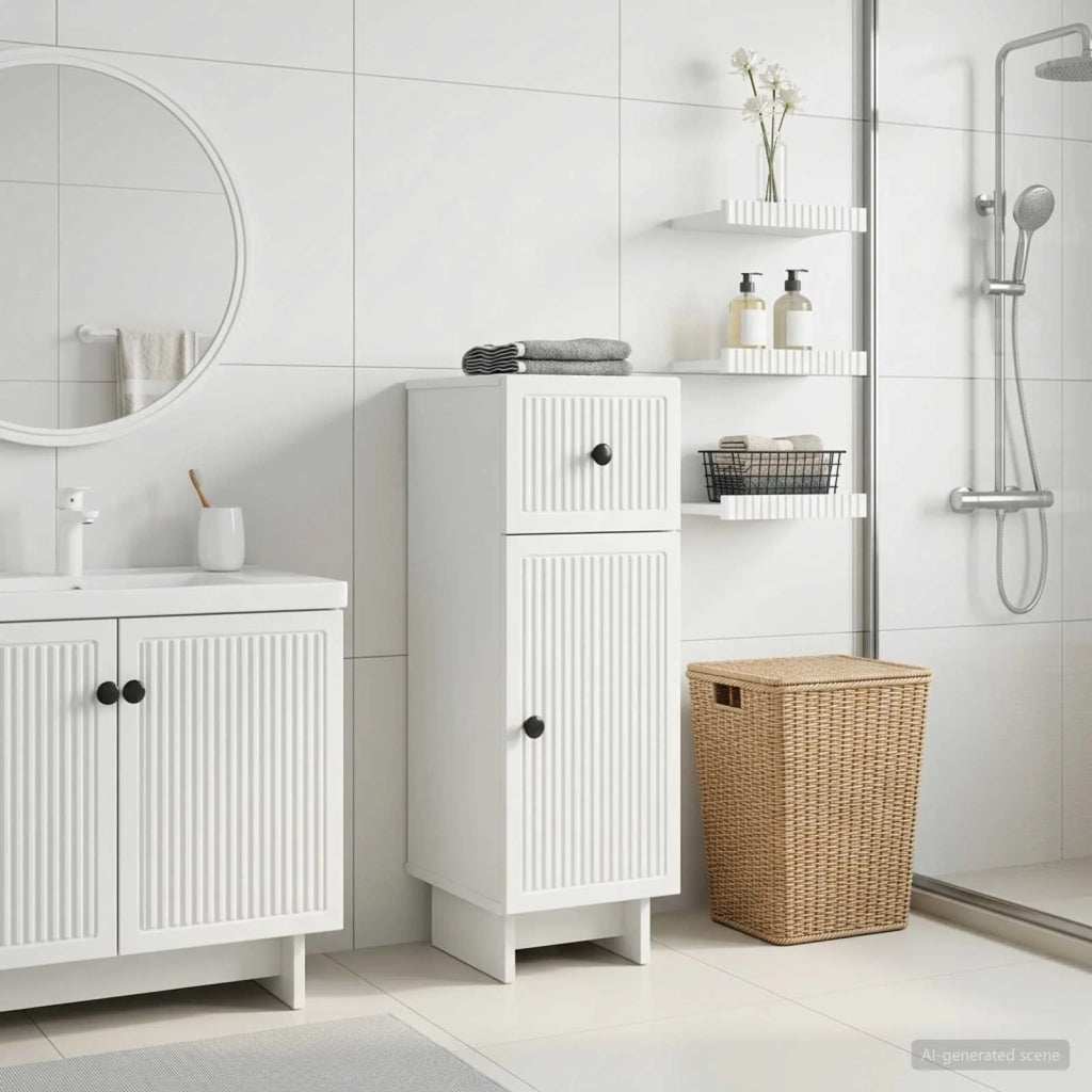 Mobiletto da Bagno EDE Bianco 30 x 31 x 80 cm 895945