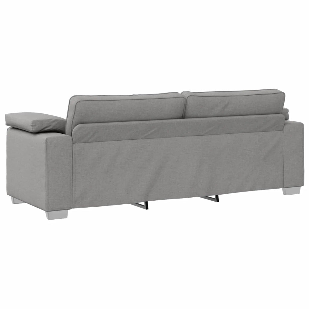 Divano 3 pcs Grigio Nuvola 219 x 80 x 82 cm Tessuto misto lino 3324666