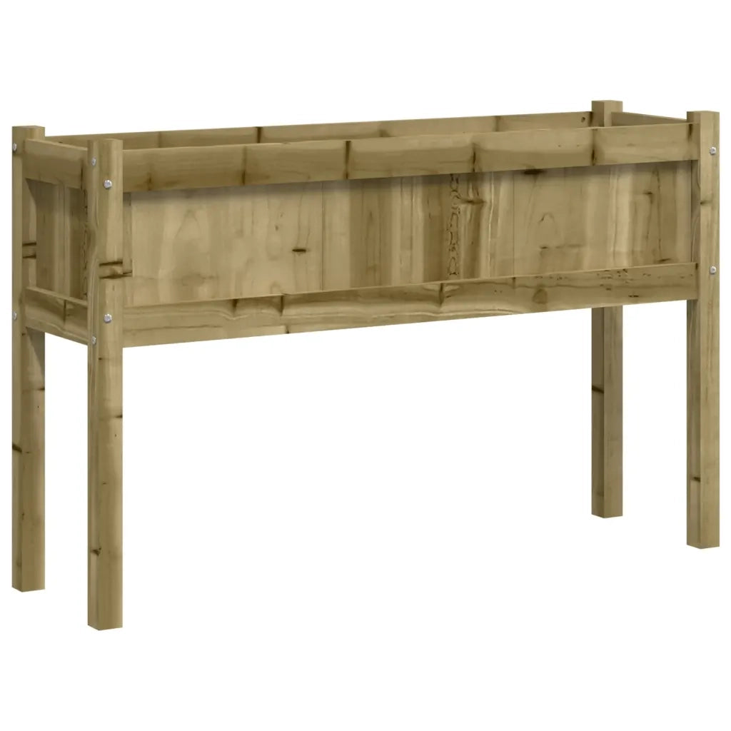 Fioriera | Cassetta per fiori | Vaso Giardino con Gambe 110x31x70 cm Legno Pino Impregnato