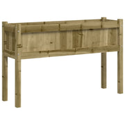 Fioriera | Cassetta per fiori | Vaso Giardino con Gambe 110x31x70 cm Legno Pino Impregnato